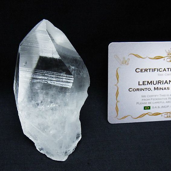 レムリアンシード水晶原石 ミナスジェライス州コリント産 ※証明書付き[T641-1819]