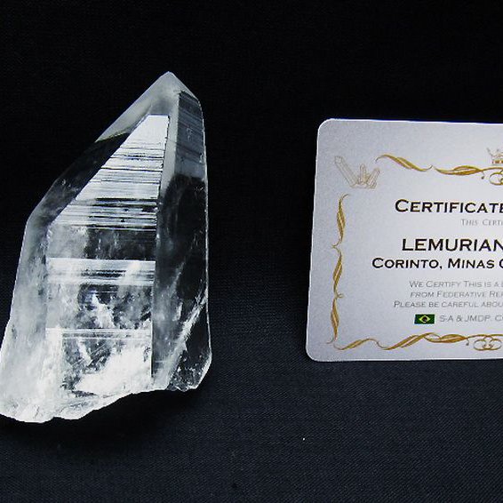 レムリアンシード水晶原石 ミナスジェライス州コリント産 ※証明書付き[T641-1845]