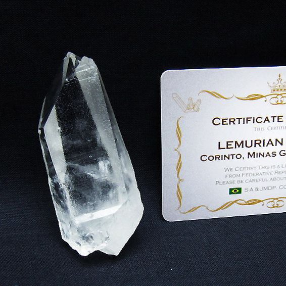 レムリアンシード水晶原石 ミナスジェライス州コリント産 ※証明書付き[T641-1860]