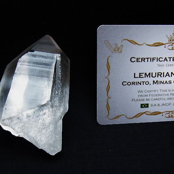 レムリアンシード水晶原石 ミナスジェライス州コリント産 ※証明書付き[T641-1873]