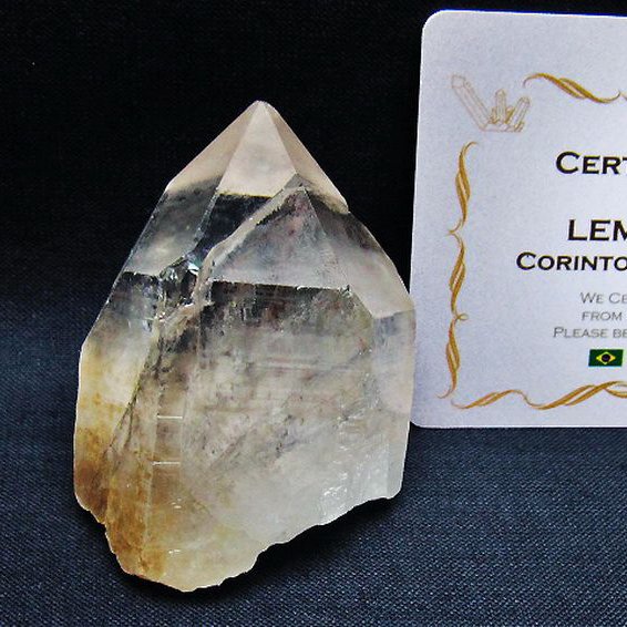 レムリアンシード 水晶原石 ミナスジェライス州コリント産 ※証明書付き[T641-1933]