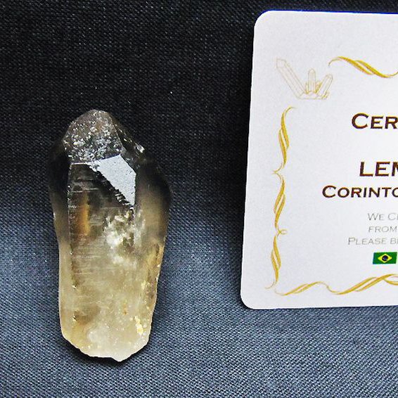 レムリアンシード 水晶原石 ミナスジェライス州コリント産 ※証明書付き[T641-1965]