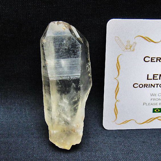 レムリアンシード 水晶原石 ミナスジェライス州コリント産 ※証明書付き[T641-1980]
