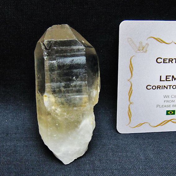 レムリアンシード 水晶原石 ミナスジェライス州コリント産 ※証明書付き[T641-1989]