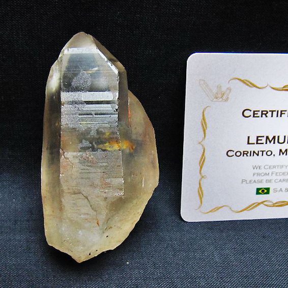 レムリアンシード 水晶原石 ミナスジェライス州コリント産 ※証明書付き[T641-1995]