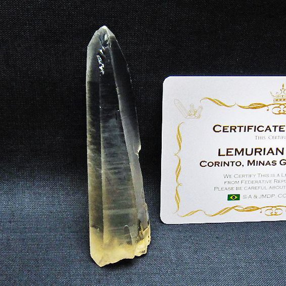 レムリアンシード 水晶原石 ミナスジェライス州コリント産 ※証明書付き[T641-2045]