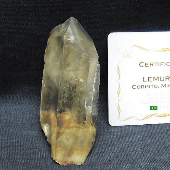 シトリン レムリアンシード水晶原石 ミナスジェライス州コリント産 ※証明書付き[T641-2070]