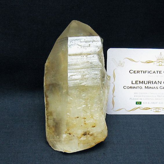 シトリン レムリアンシード水晶原石 ミナスジェライス州コリント産 ※証明書付き[T641-2088]