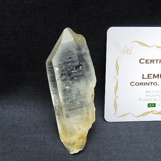 シトリン レムリアンシード水晶原石 ミナスジェライス州コリント産 ※証明書付き[T641-2143]