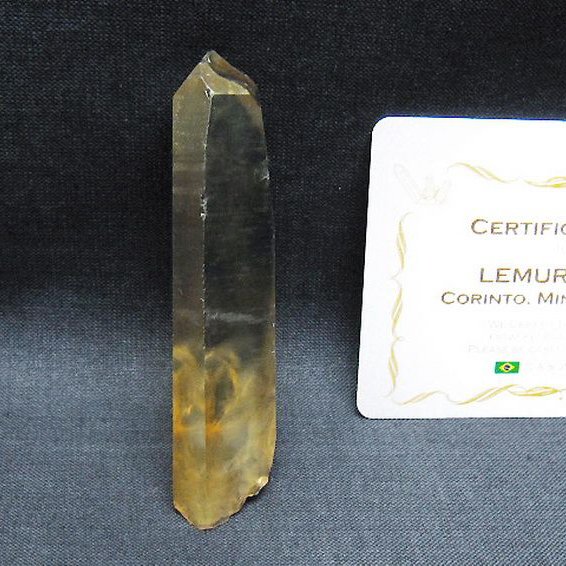 シトリン レムリアンシード水晶原石 ミナスジェライス州コリント産 ※証明書付き[T641-2179]