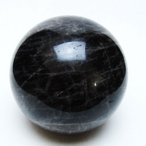モリオン 純天然 黒水晶 丸玉 73mm [t643-5176]