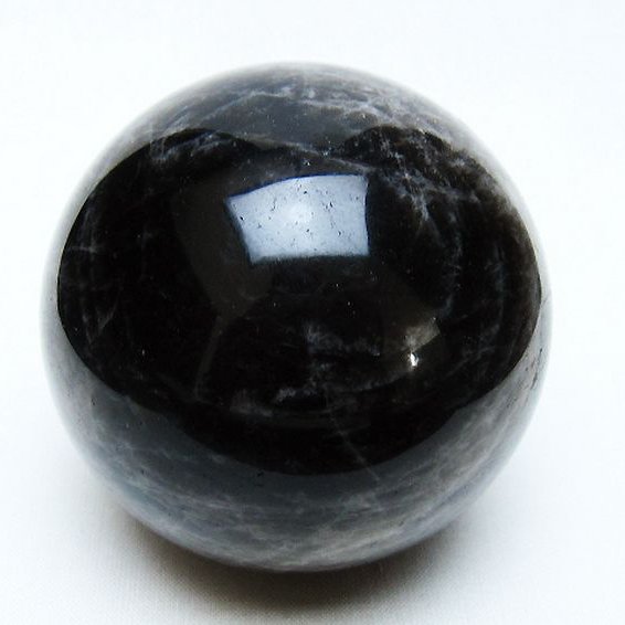 モリオン 純天然 黒水晶 丸玉 71mm [t643-5178]