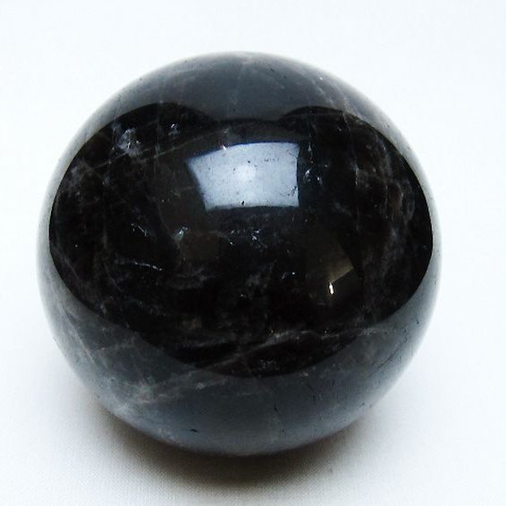 モリオン 純天然 黒水晶 丸玉 72mm [t643-5179]
