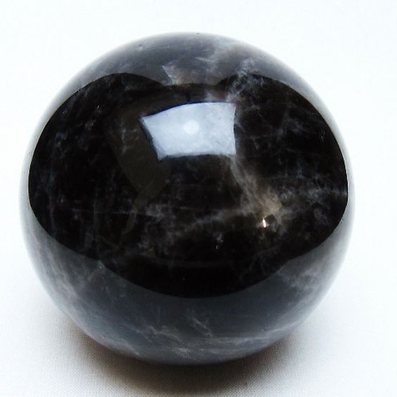 モリオン 純天然 黒水晶 丸玉 74mm [t643-5181]