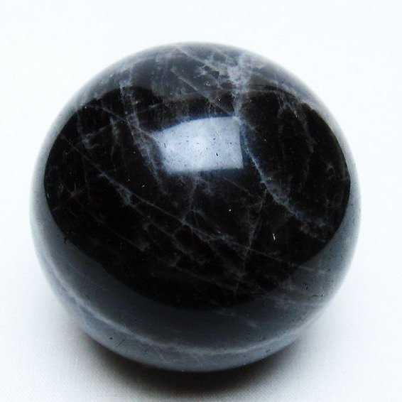 モリオン 純天然 黒水晶 丸玉 57mm [t643-5215]