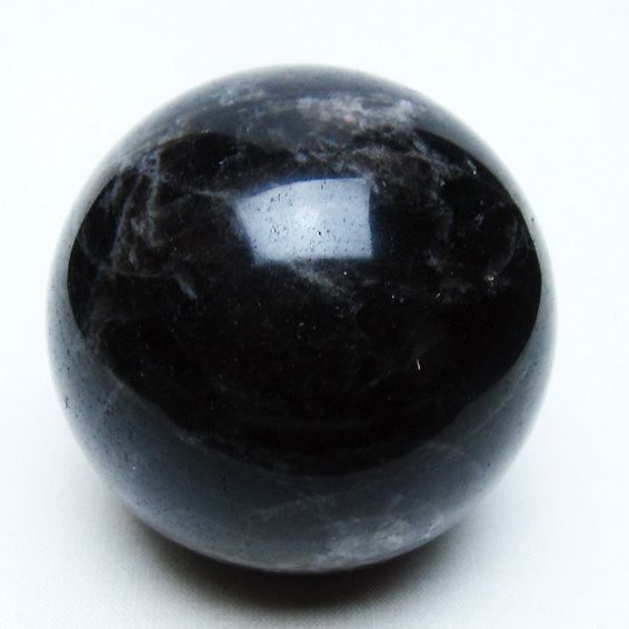 モリオン 純天然 黒水晶 丸玉 58mm [t643-5217]