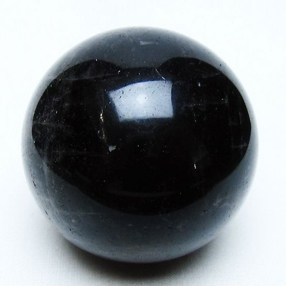 モリオン 純天然 黒水晶 丸玉 56mm [t643-5219]
