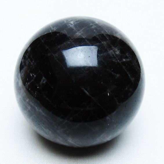 モリオン 純天然 黒水晶 丸玉 53mm [t643-5231]