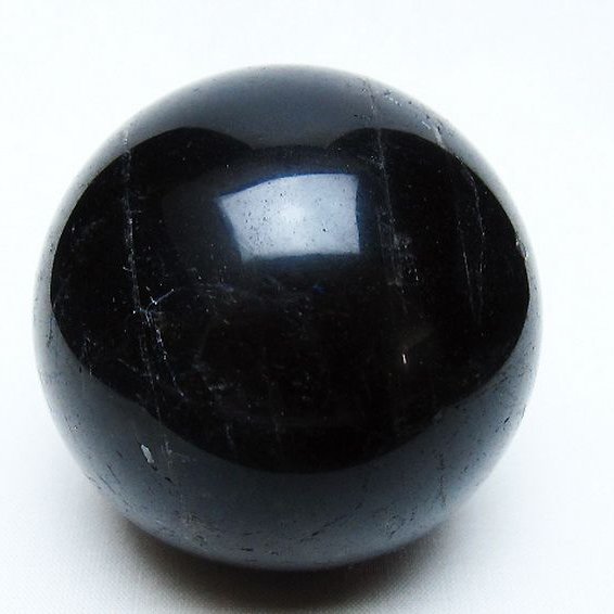 モリオン 純天然 黒水晶 丸玉 65mm [t643-5240]