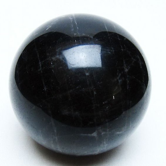 モリオン 純天然 黒水晶 丸玉 62mm [t643-5257]