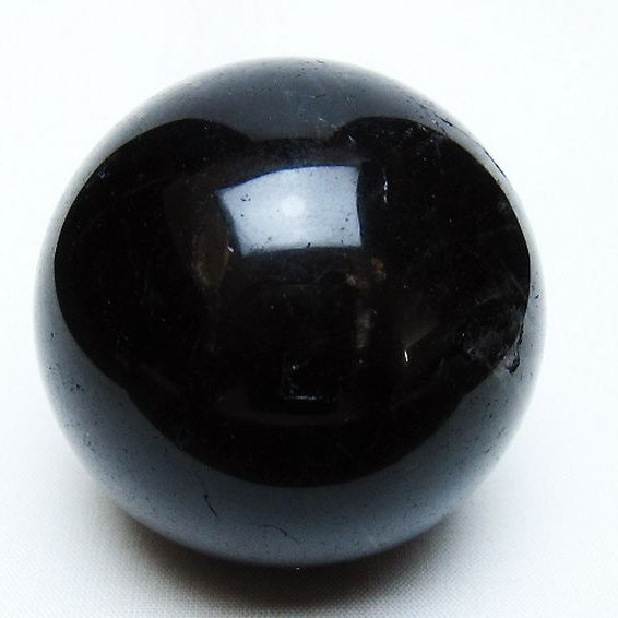 モリオン 純天然 黒水晶 丸玉 58mm [t643-5259]