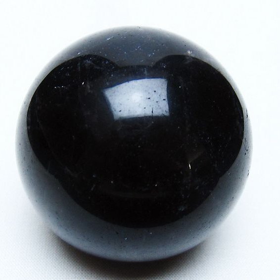 モリオン 純天然 黒水晶 丸玉 54mm [t643-5267]