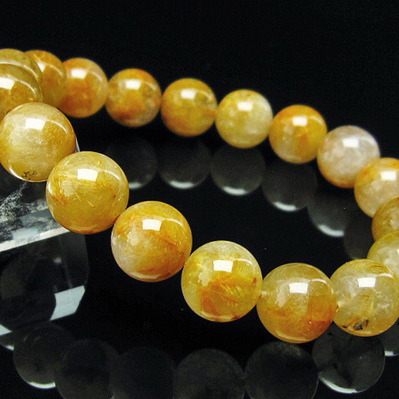 タイチンフラワー水晶ブレスレット12mm[T660-1927]