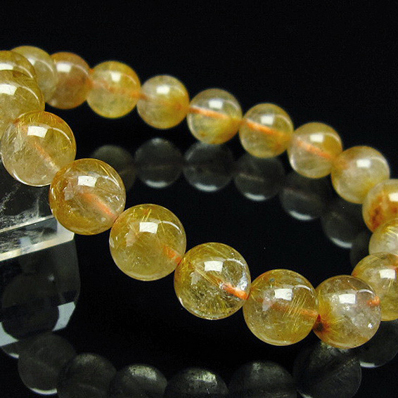 タイチンフラワー水晶ブレスレット10mm[T660-1937]