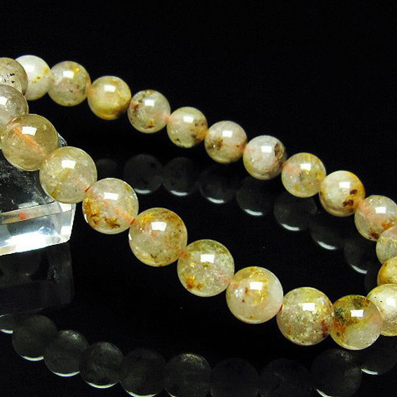 タイチンフラワー水晶ブレスレット8mm[T660-2004]