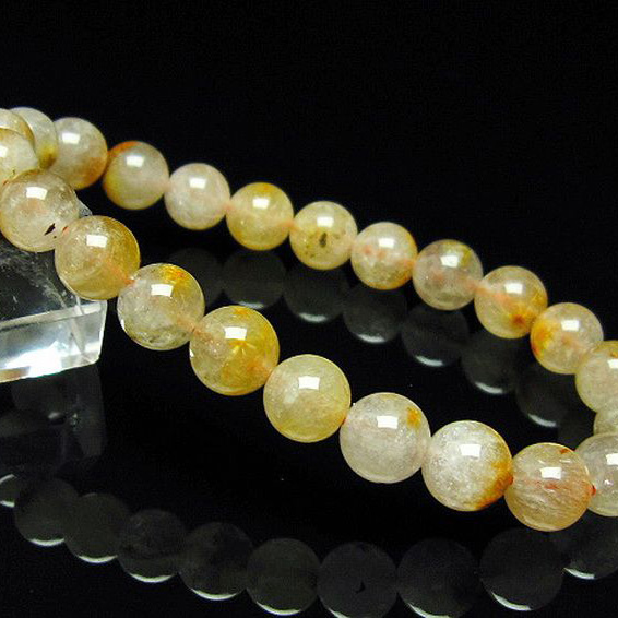 タイチンフラワー水晶ブレスレット8mm[T660-2009]