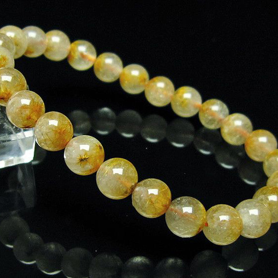 タイチンフラワー水晶ブレスレット7mm[T660-2083]