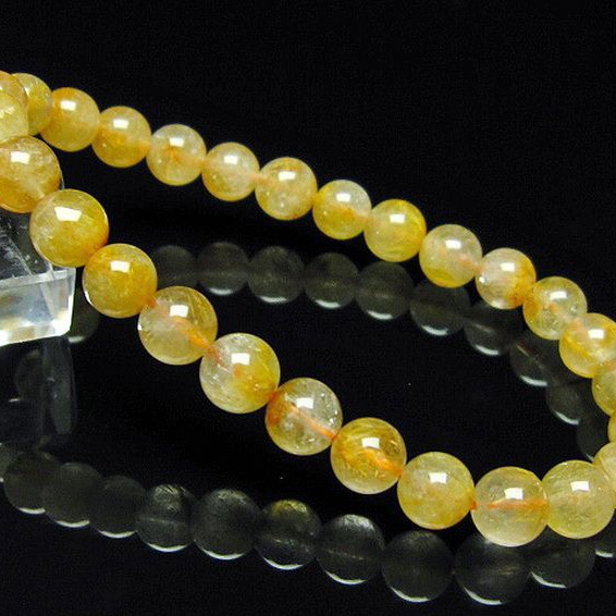 タイチンフラワー水晶ブレスレット7mm[T660-2117]