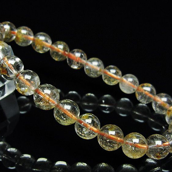 タイチンフラワー水晶ブレスレット7mm[T660-2125]