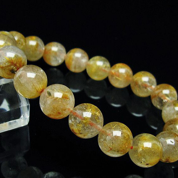 タイチンフラワー水晶ブレスレット10mm[T660-2223]