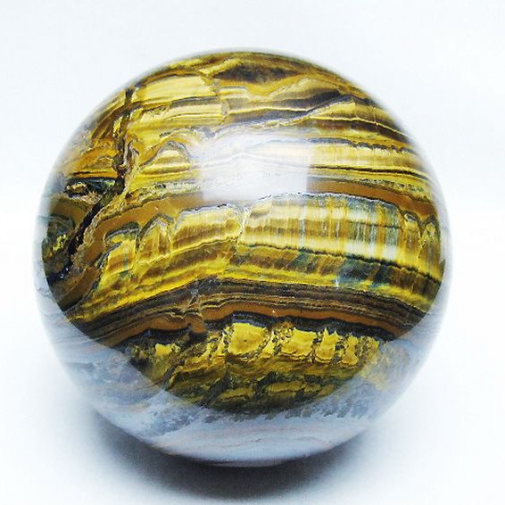 2.3Kgアイアンタイガーアイ丸玉 120mm [T671-6357]