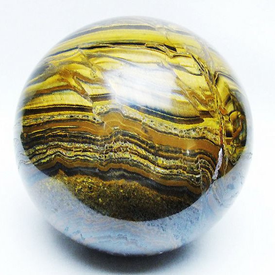 2.4Kgアイアンタイガーアイ丸玉 117mm [T671-6367]