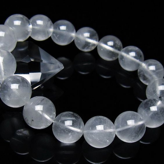 ガーデン水晶ファントムブレスレット 13mm [T676-1874]