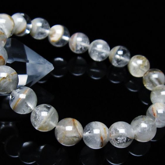 ガーデン水晶ファントムブレスレット 10mm [T676-1941]