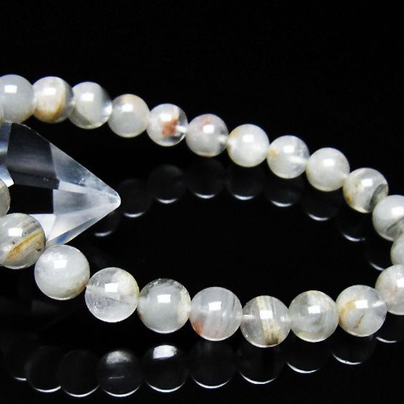 ガーデン水晶ファントムブレスレット 8mm [t676-2193]