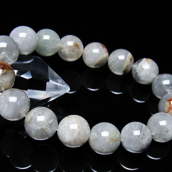 ガーデン水晶ファントムブレスレット 13mm [t676-2224]