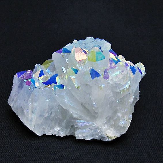 レインボーオーラ水晶クラスター[T693-4566]