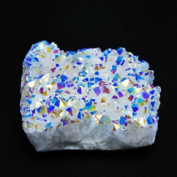 レインボーオーラ水晶クラスター[T693-4738]