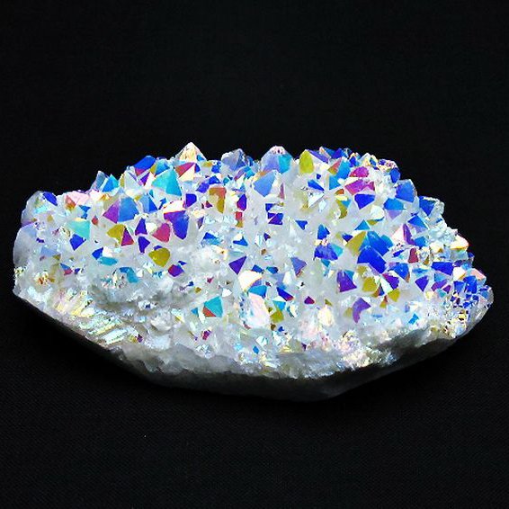 レインボーオーラ水晶クラスター[T693-4756]