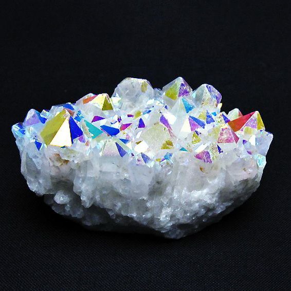 レインボーオーラ水晶クラスター[T693-4782]
