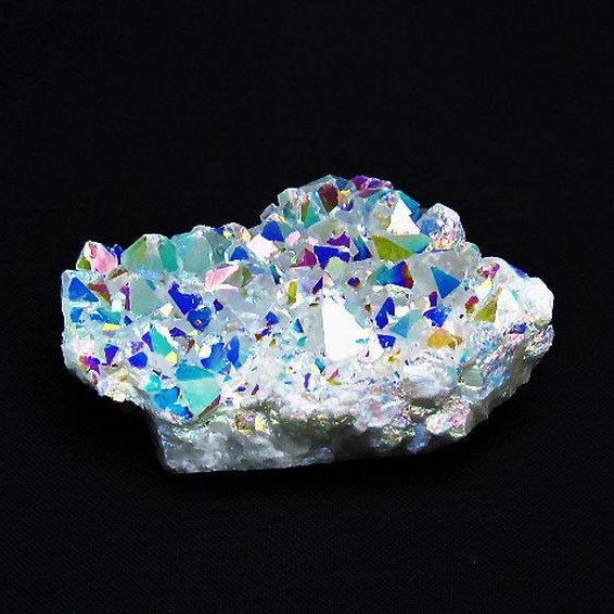 レインボーオーラ水晶クラスター[T693-4807]