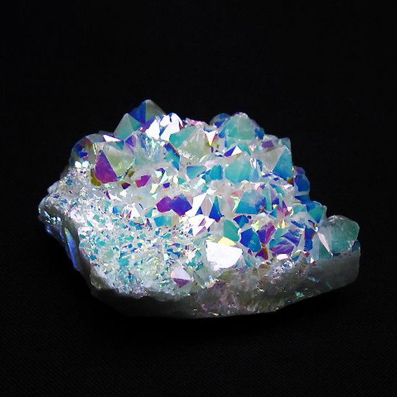 レインボーオーラ水晶クラスター[T693-4815]