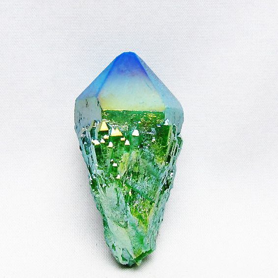 オーラ水晶 オーラクリスタル カテドラルライブラリー 原石 (グリーン)[T693-4924]