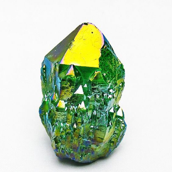 オーラ水晶 オーラクリスタル カテドラルライブラリー 原石 (グリーン)[T693-4938]