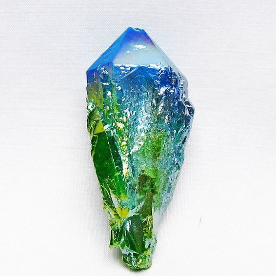 オーラ水晶 オーラクリスタル カテドラルライブラリー 原石 (グリーン)[T693-4941]