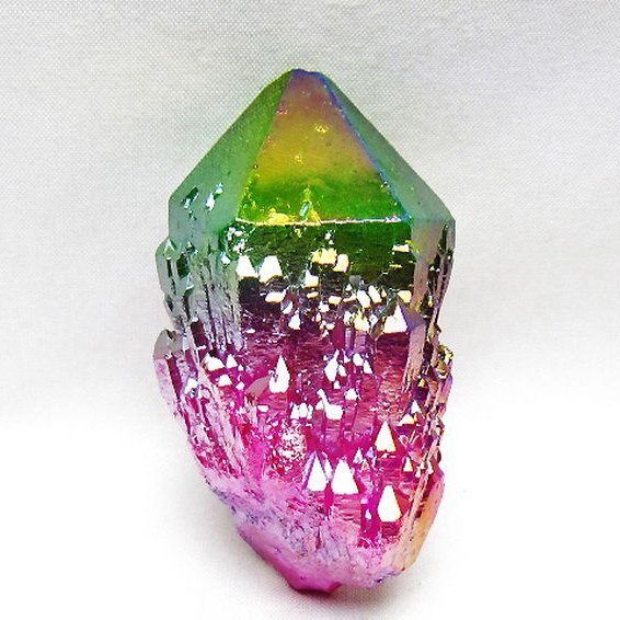 オーラ水晶 オーラクリスタル カテドラルライブラリー 原石(レインボー)[T693-5077]